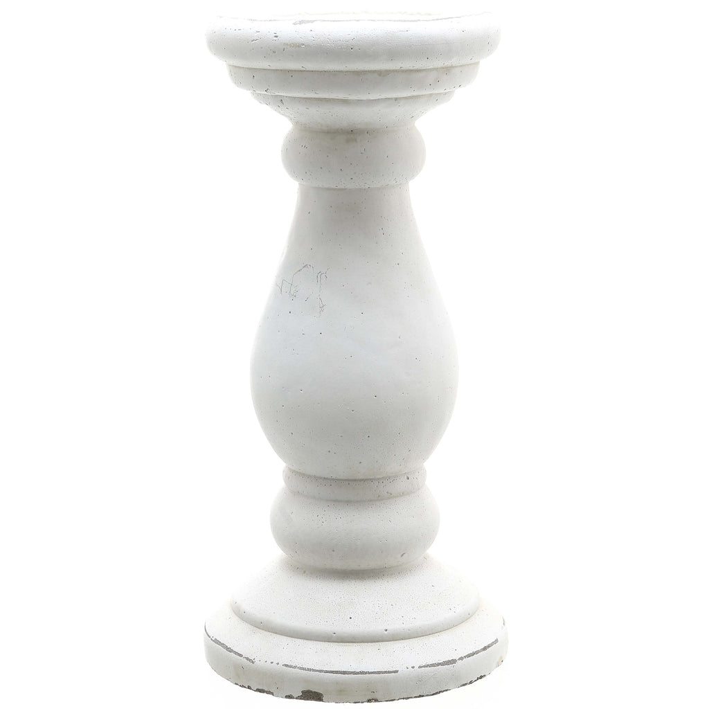 Small Matt White Ceramic Candle Holder — main product view