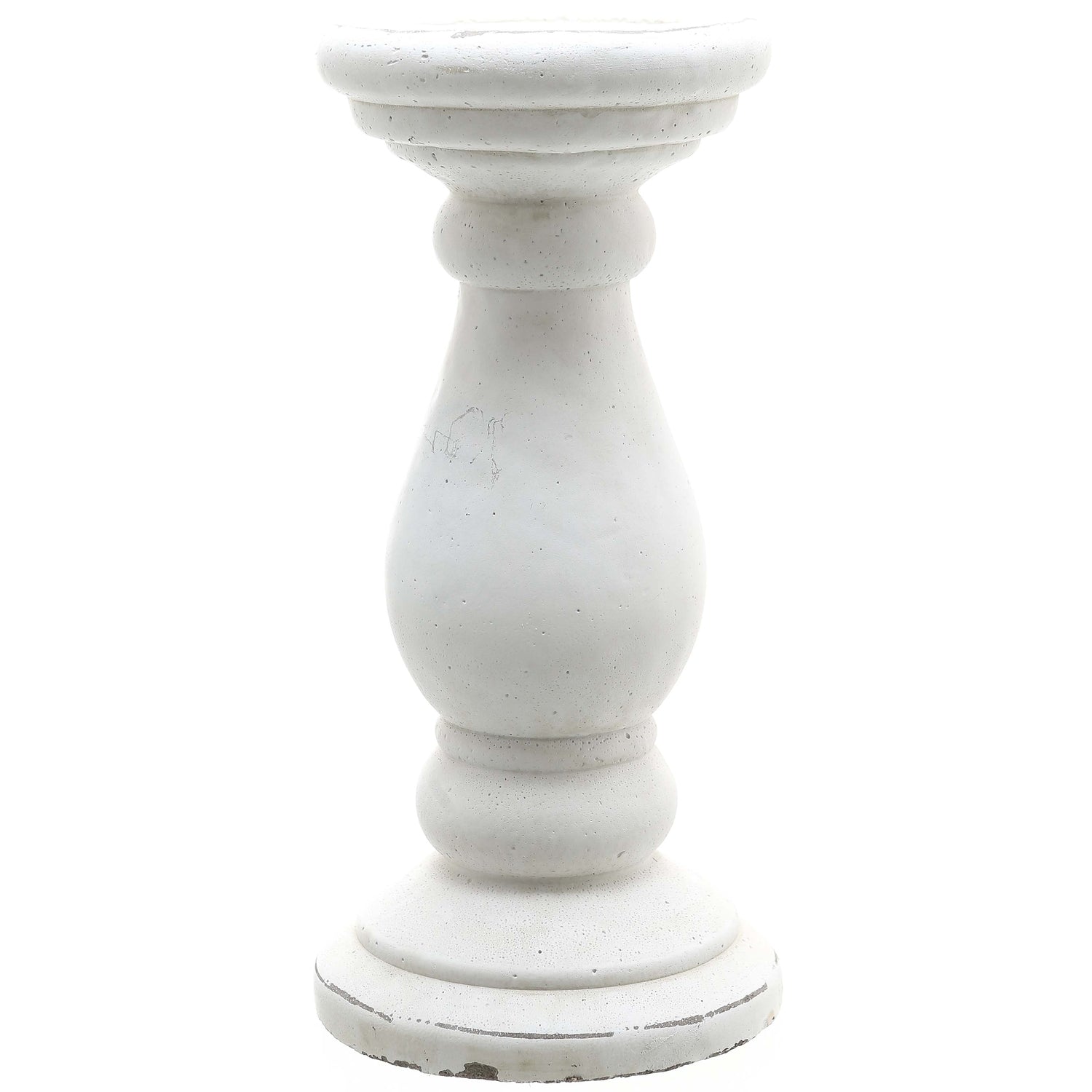 Small Matt White Ceramic Candle Holder — main product view