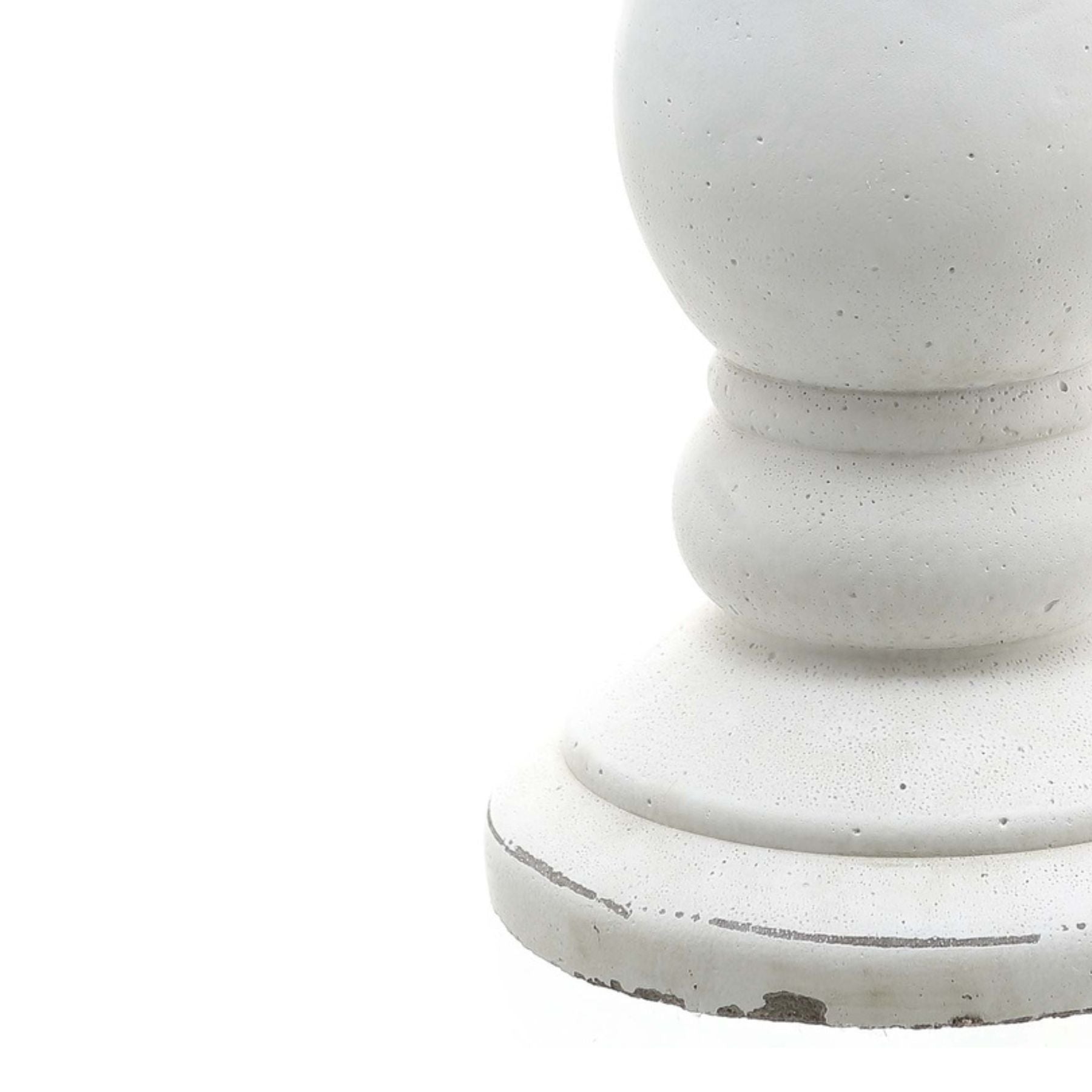 Matt White Ceramic Candle Holder — side view white ceramic