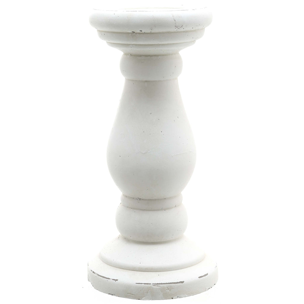 Matt White Ceramic Candle Holder — main product view