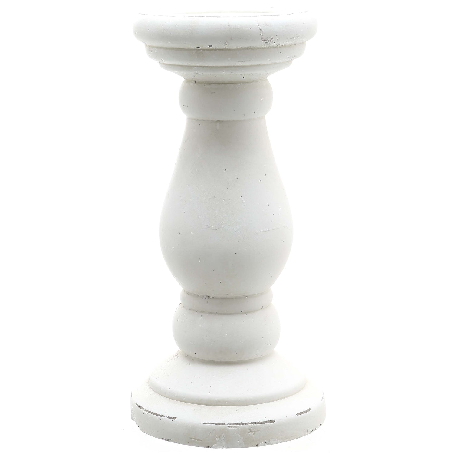 Matt White Ceramic Candle Holder — main product view
