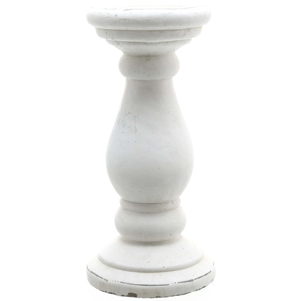 Large Matt White Ceramic Candle Holder — main product view