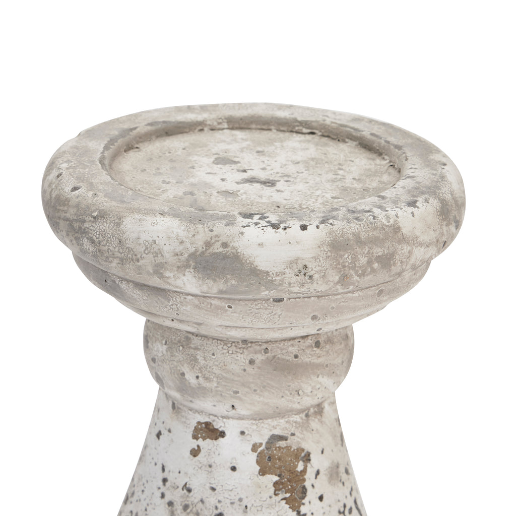 Stone Ceramic Candle Holder — side view stone ceramic