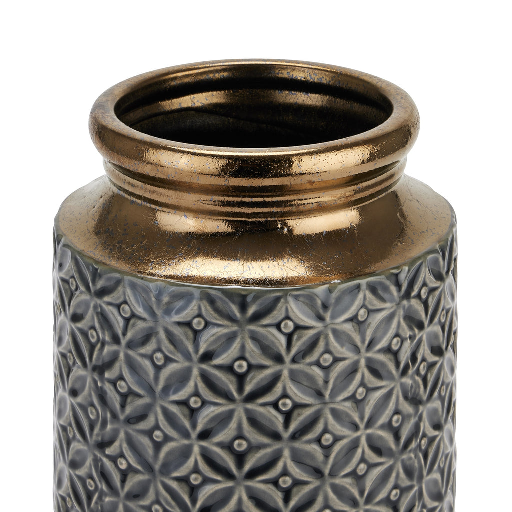 Seville Collection Lebes Squat Vase — side view ceramic