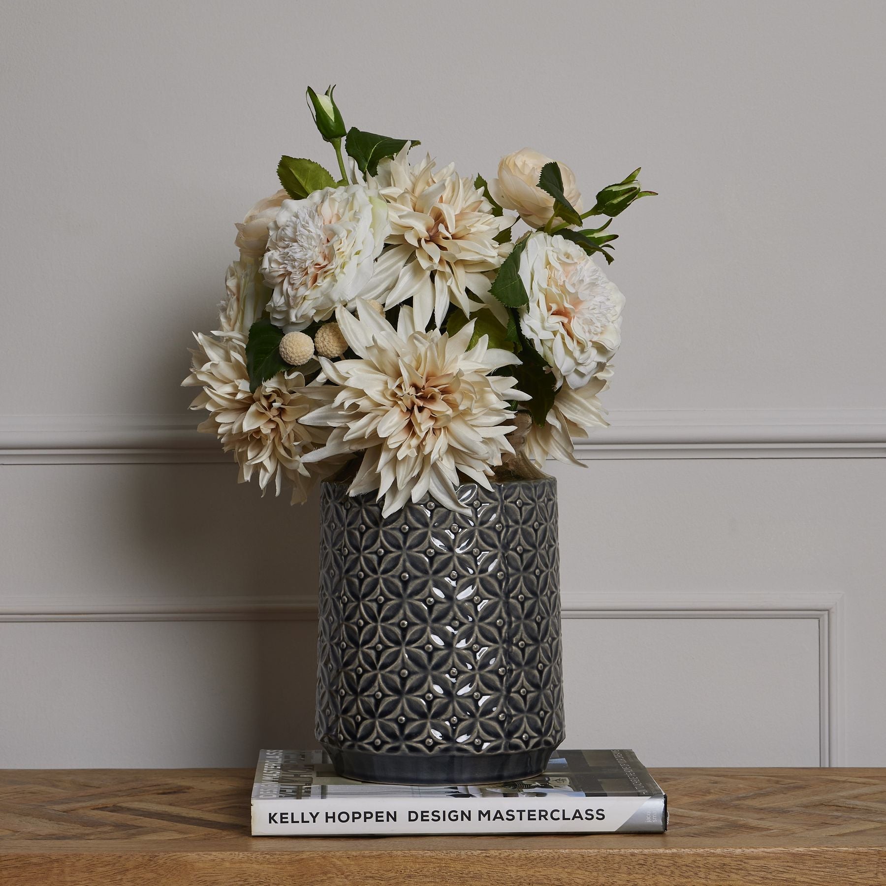 Seville Collection Lebes Squat Vase — detail close-up ceramic