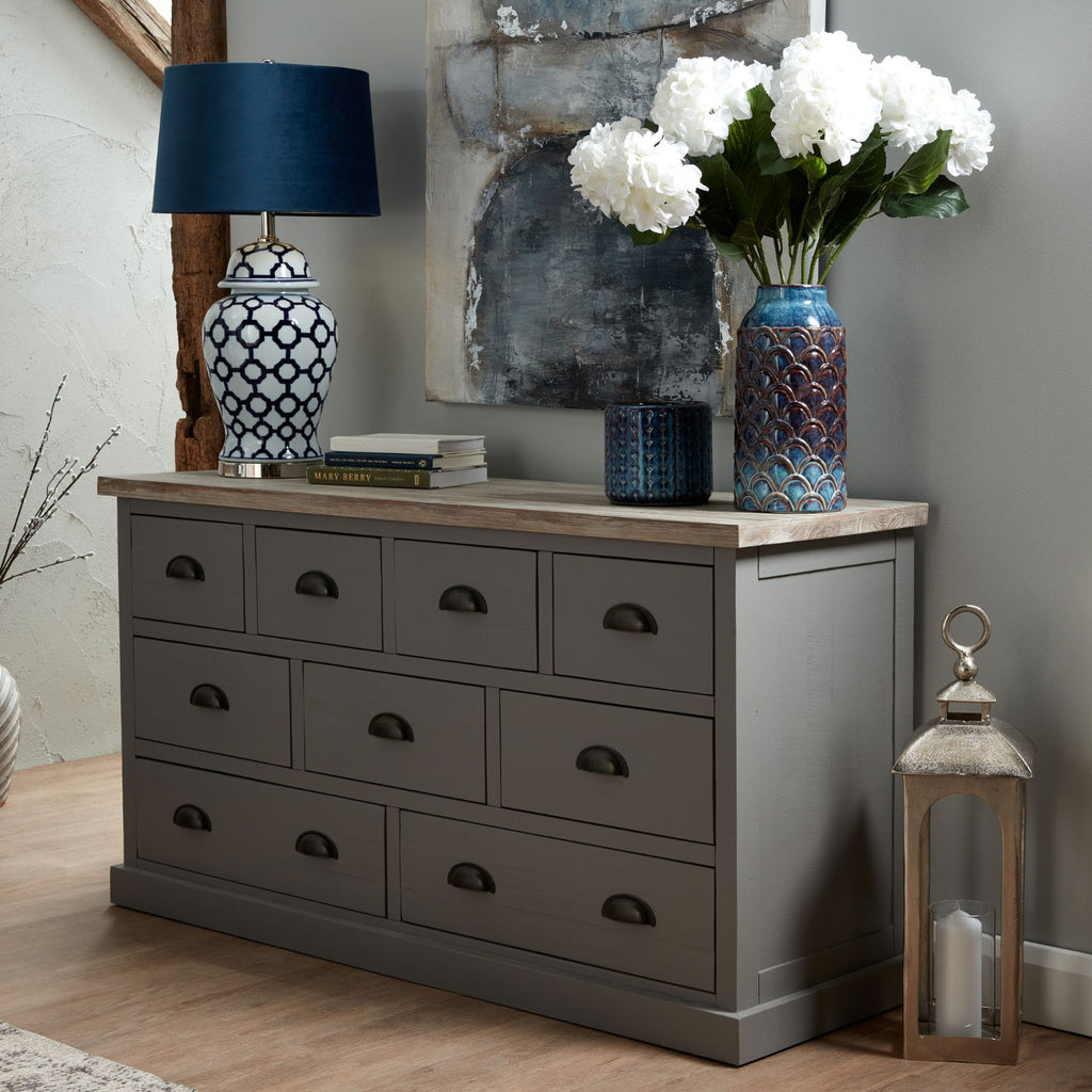 Seville Collection Indigo Planter — side view ceramic