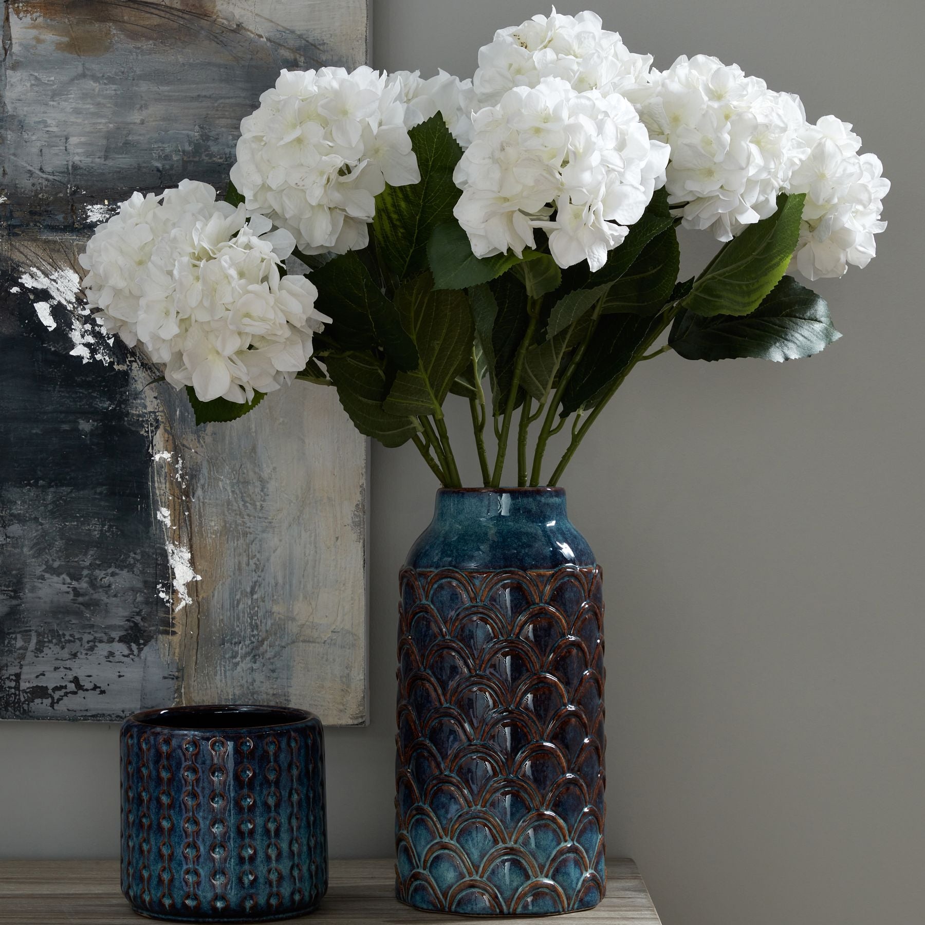 Seville Collection Indigo Planter — detail close-up ceramic