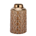 Seville Collection Small Caramel Scalloped Vase — main product view