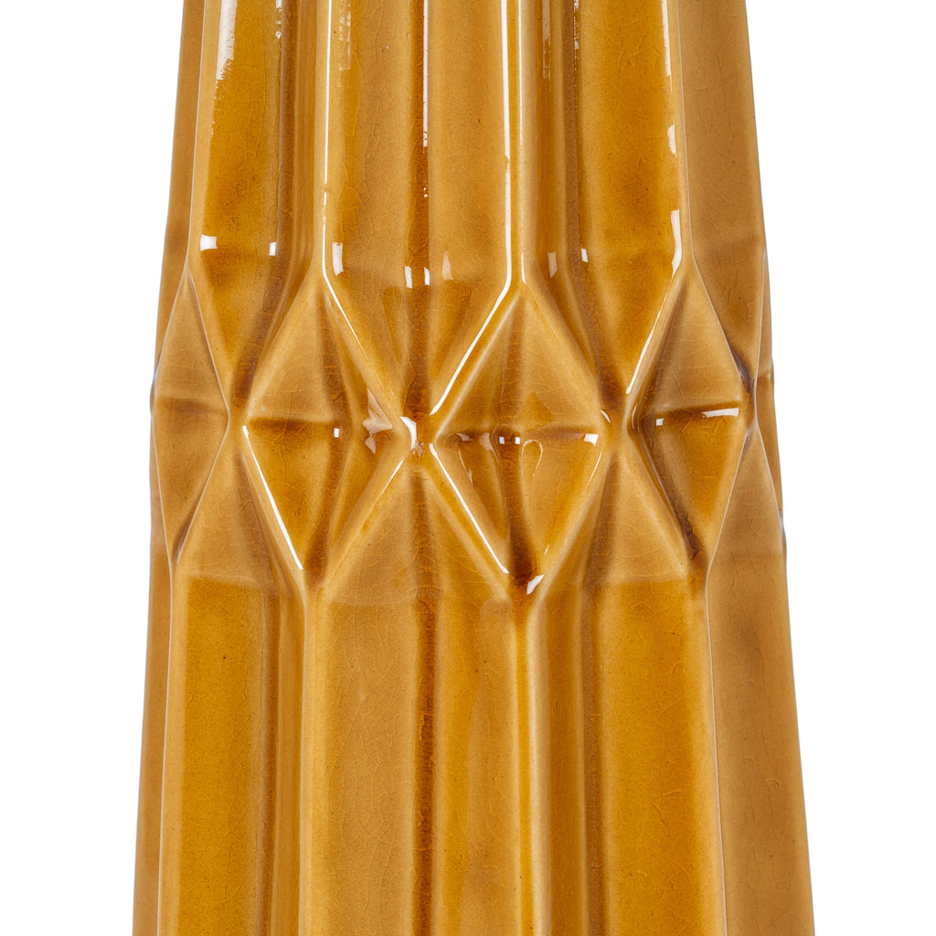 Seville Collection Tall Ochre Vase — detail close-up ceramic