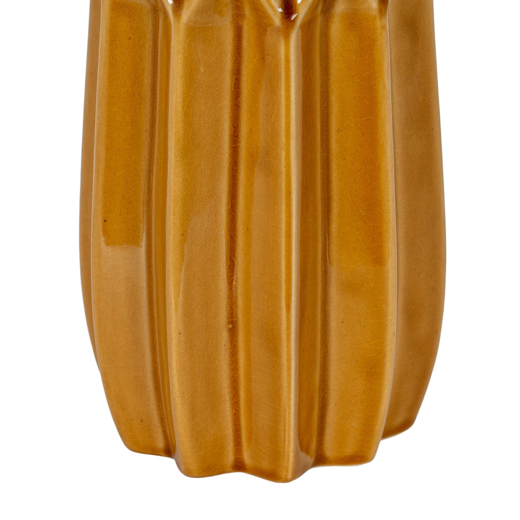 Seville Collection Tall Ochre Vase — alternative angle ceramic