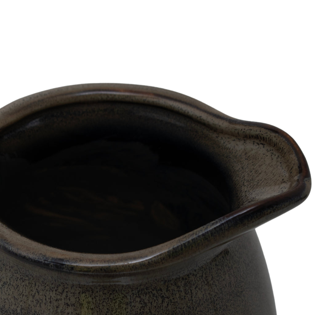 Olive Olpe Vase — side view green ceramic