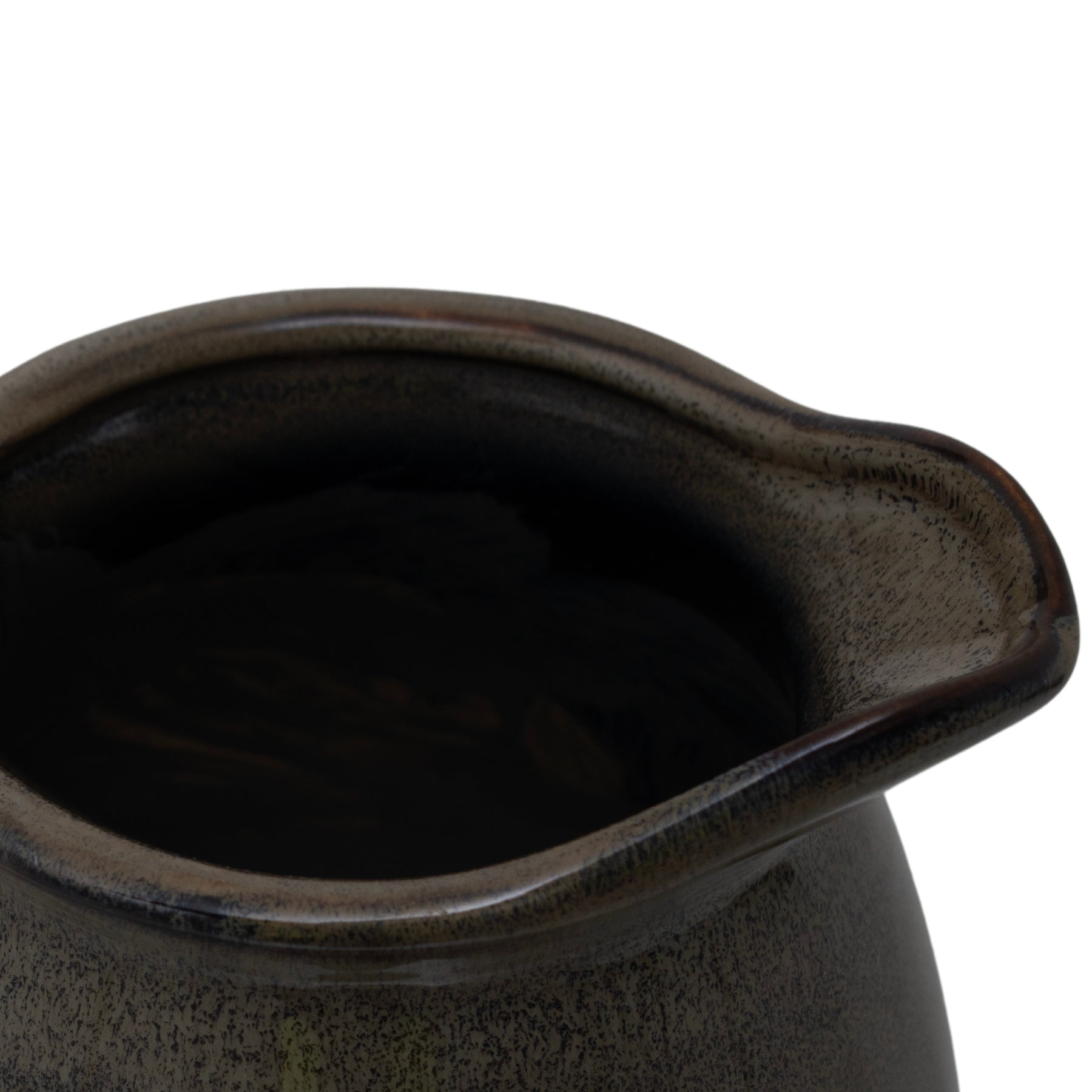 Olive Olpe Vase — side view green ceramic