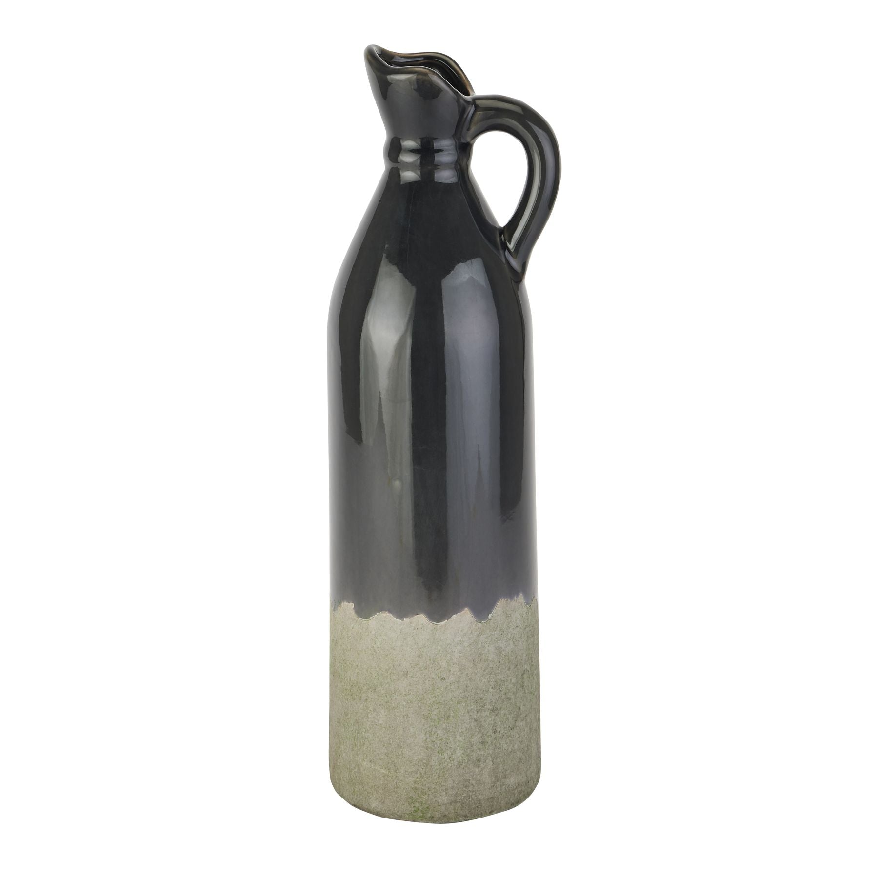 Decorative Tall Navy Stoneware Jug — main product view