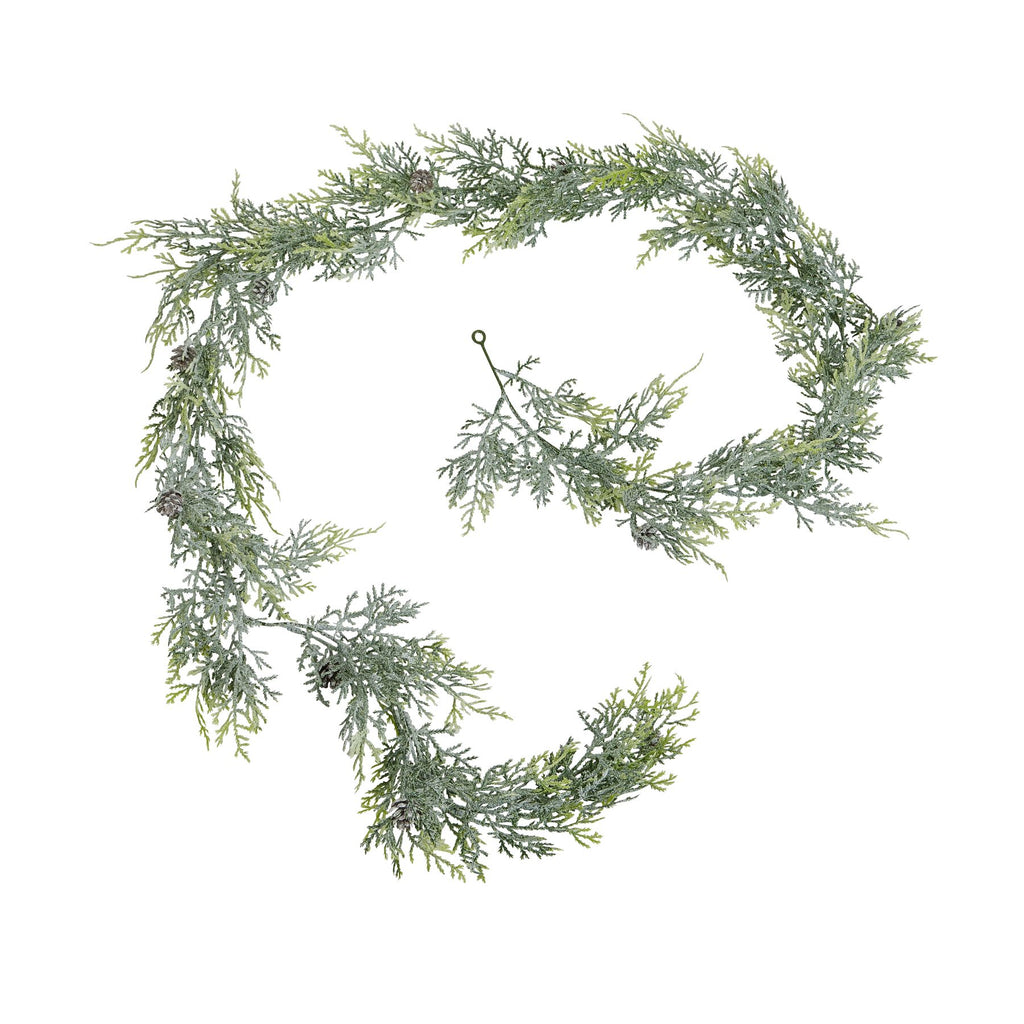 Artificial Frosted Pine Garland with Pinecones, included in The Frosted Pine Mantel Garland Set