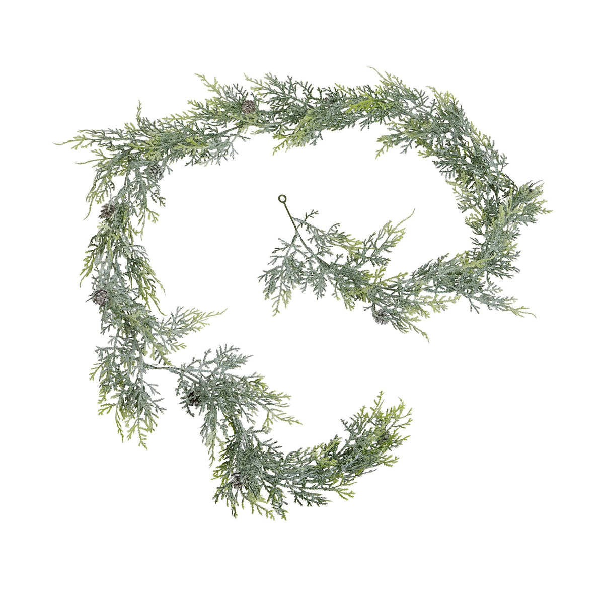 Artificial Frosted Pine Garland with Pinecones, main product view