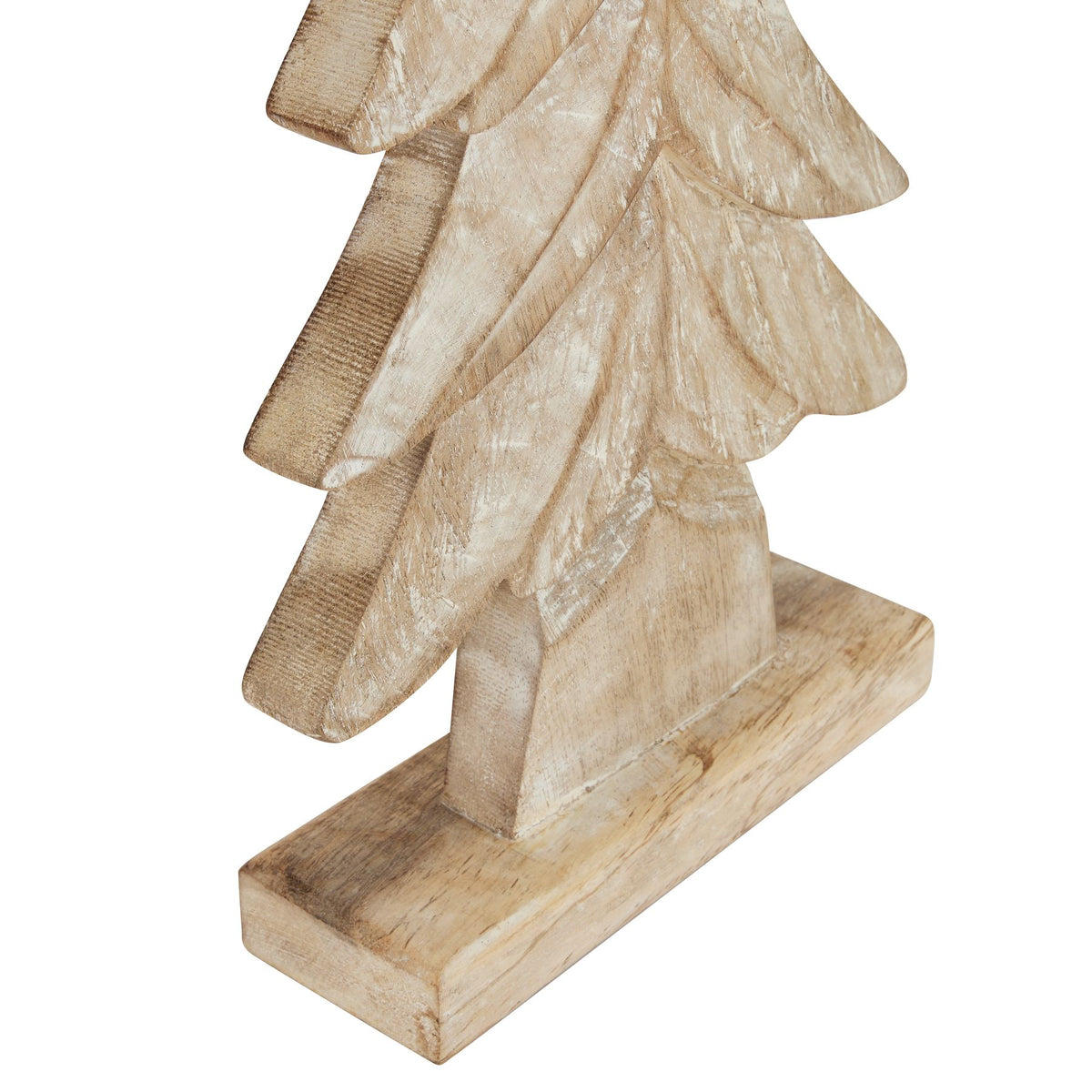Carved Wood Christmas Tree, detail close-up