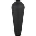 Matt Black Medium Hammered Vase With Lid — main product view