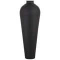 Matt Black Large Hammered Vase With Lid — main product view