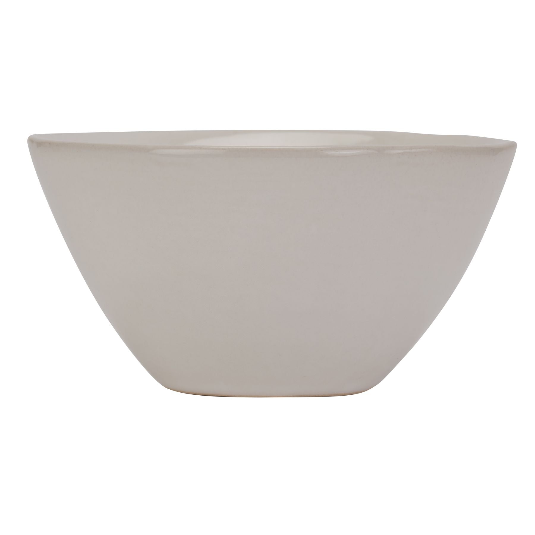 Off White Ceramic Flower Frog — side view white ceramic