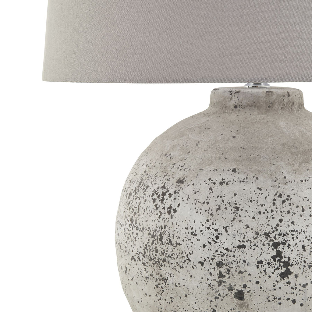 Tiber Large Stone Ceramic Lamp — side view stone ceramic