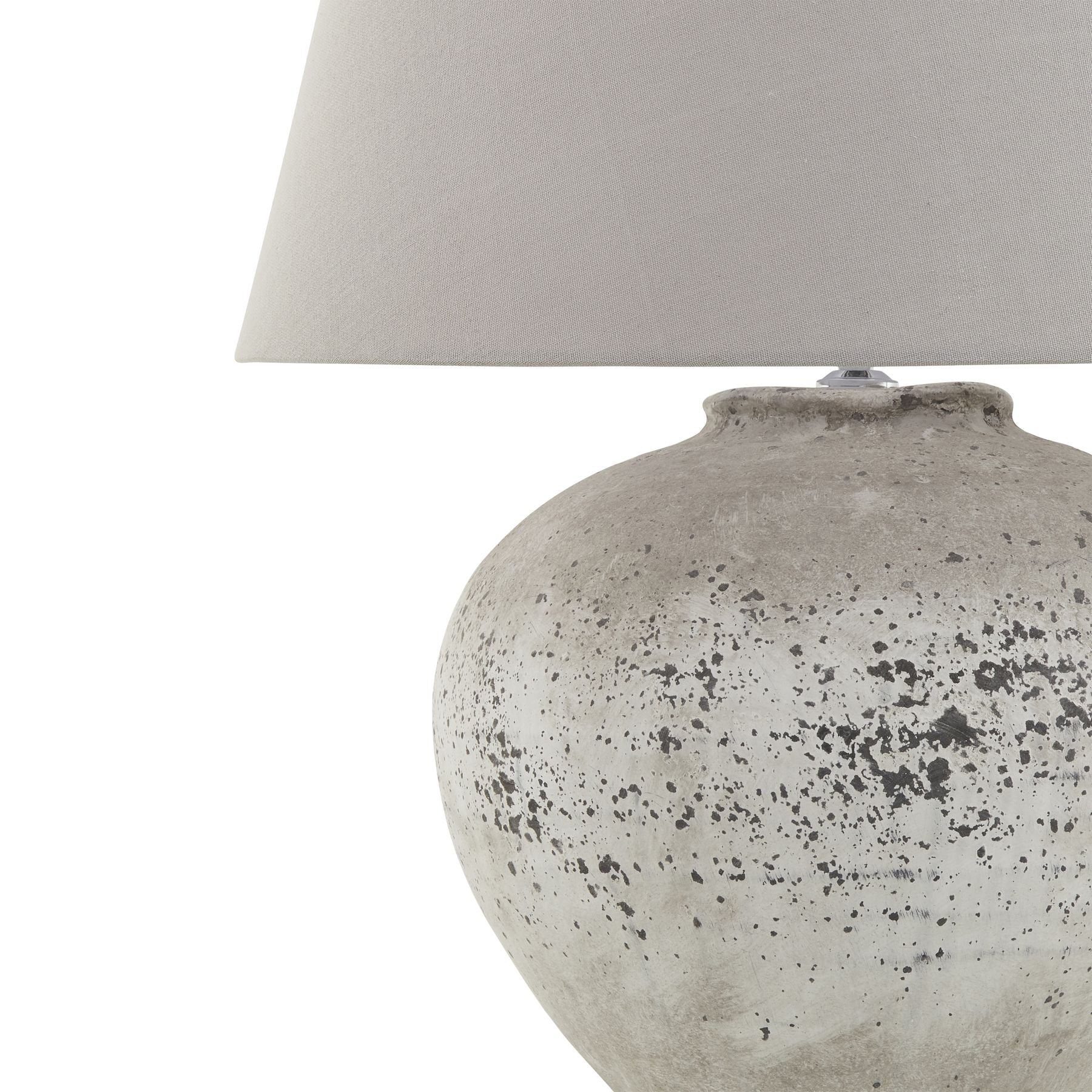 Regola Large Stone Ceramic Lamp — side view stone ceramic