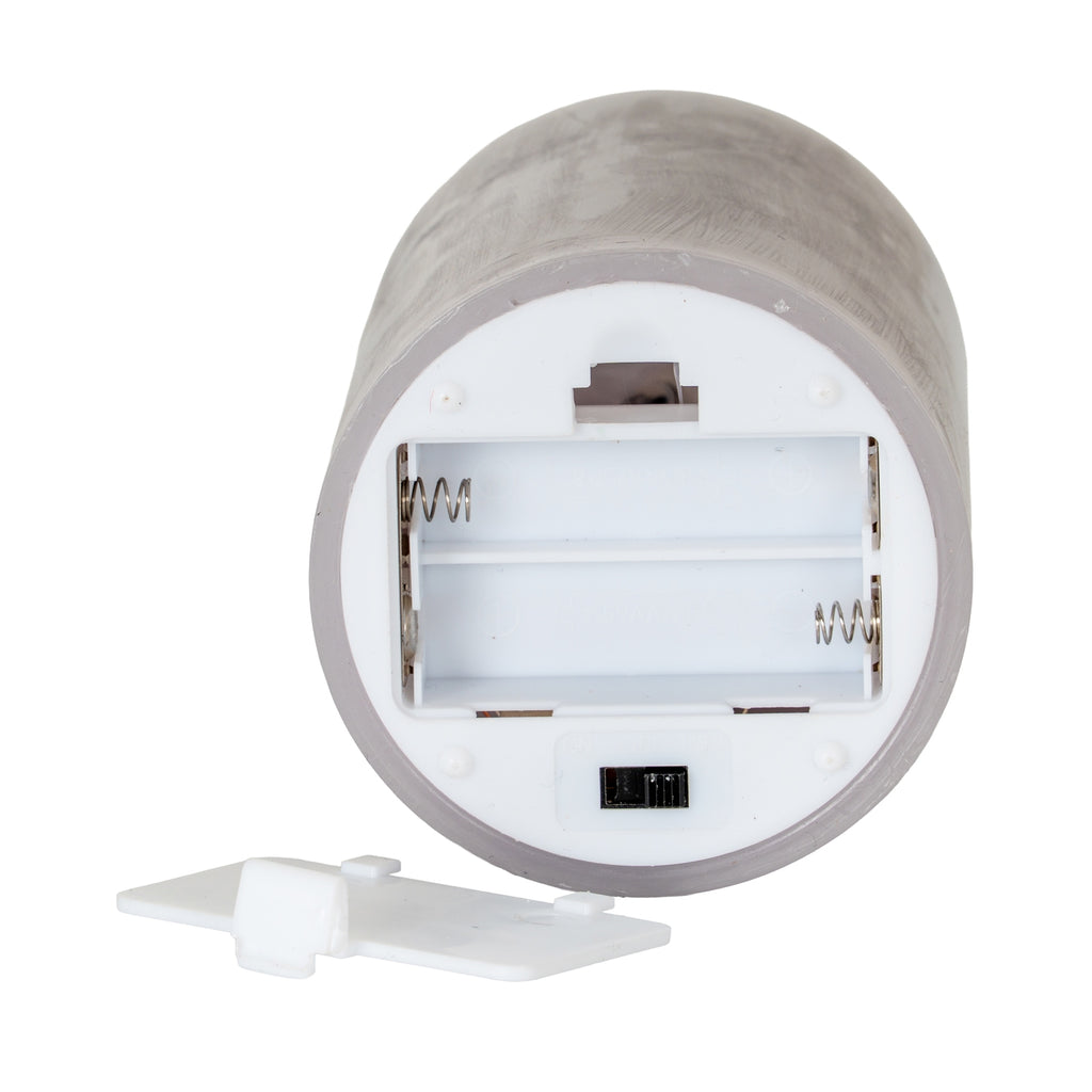 Luxe Collection Melt Effect 3x4 Grey LED Wax Candle