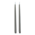Luxe Collection S/2 Grey LED Wax Dinner Candles — main product view