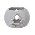 White Ceramic Tree Cut-Out Round Tealight Holder — main product view