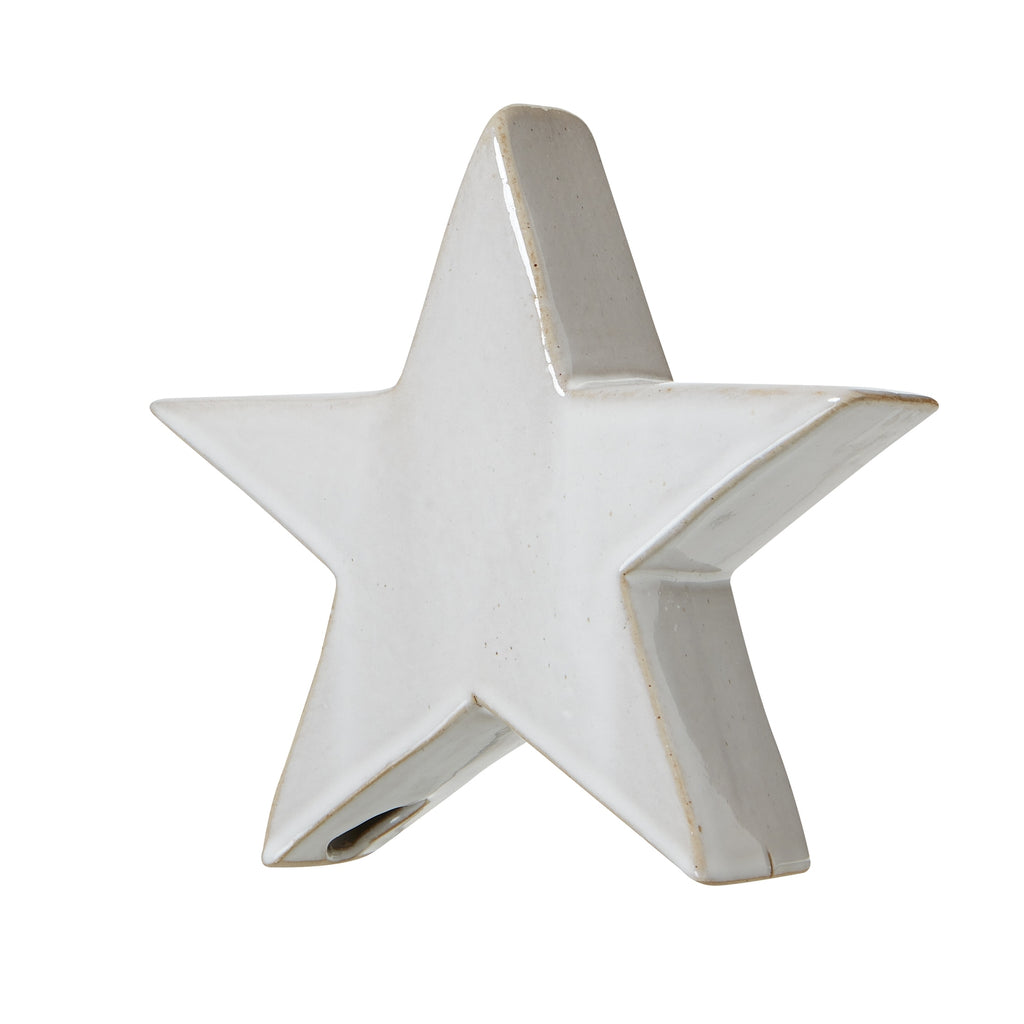 Medium Ceramic Standing Star Decoration, alternative angle