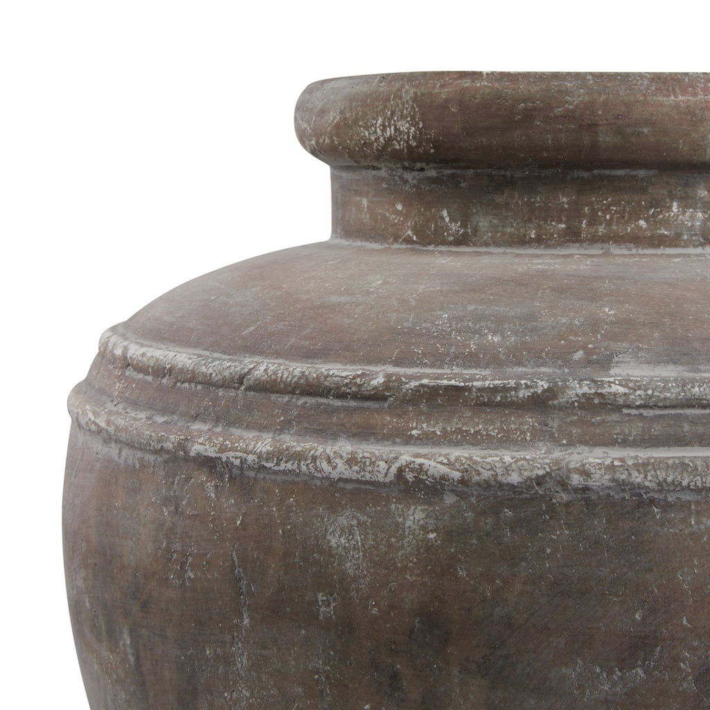 Siena Large Brown  Water Pot — detail close-up brown ceramic