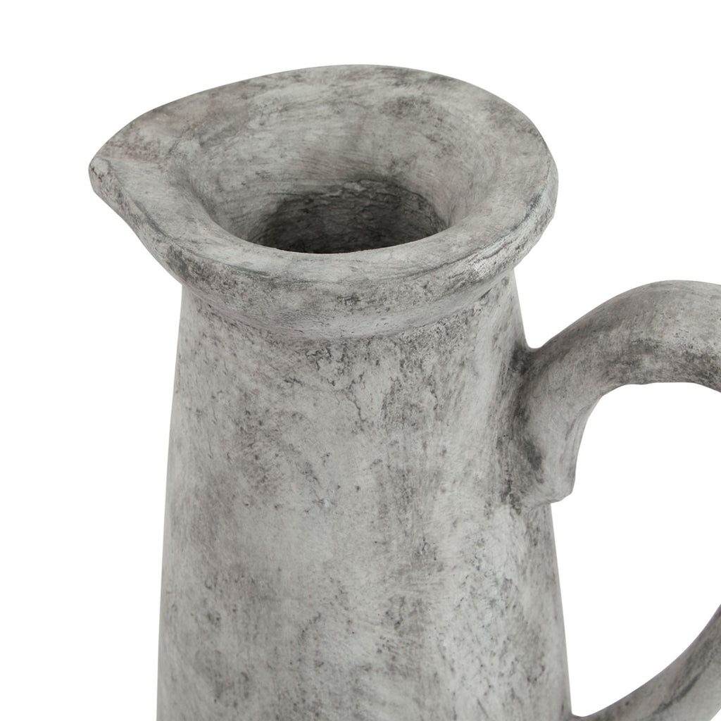 Athena Tall Jug — side view white ceramic