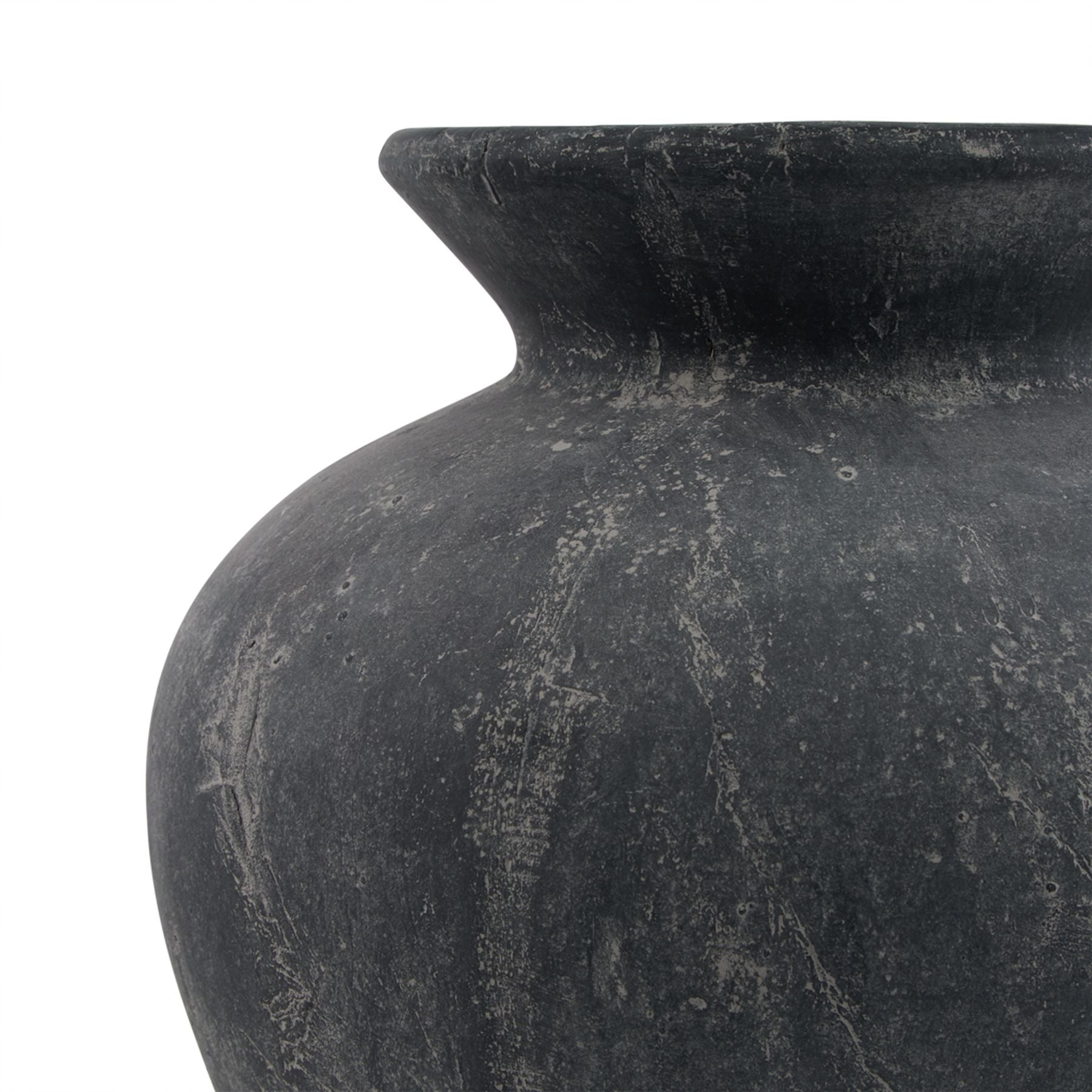 Amalfi Grey Vase — detail close-up grey ceramic