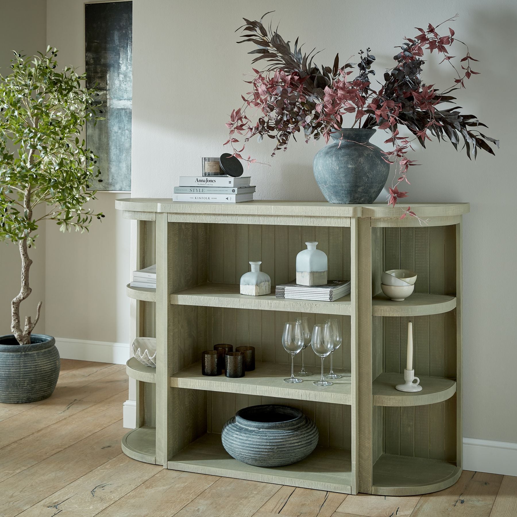 Amalfi Grey Vase — alternative angle grey ceramic