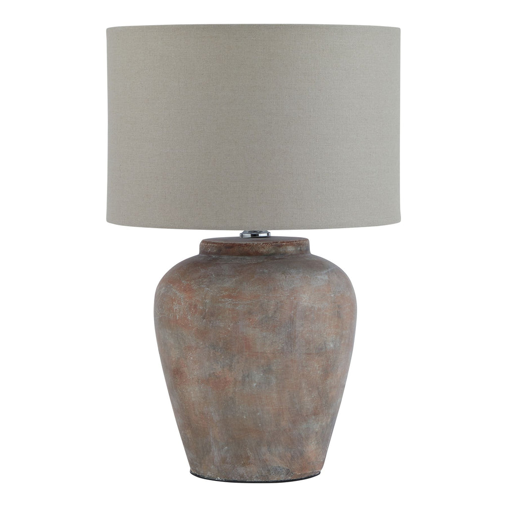 Siena Brown Table Lamp With Linen Shade — main product view