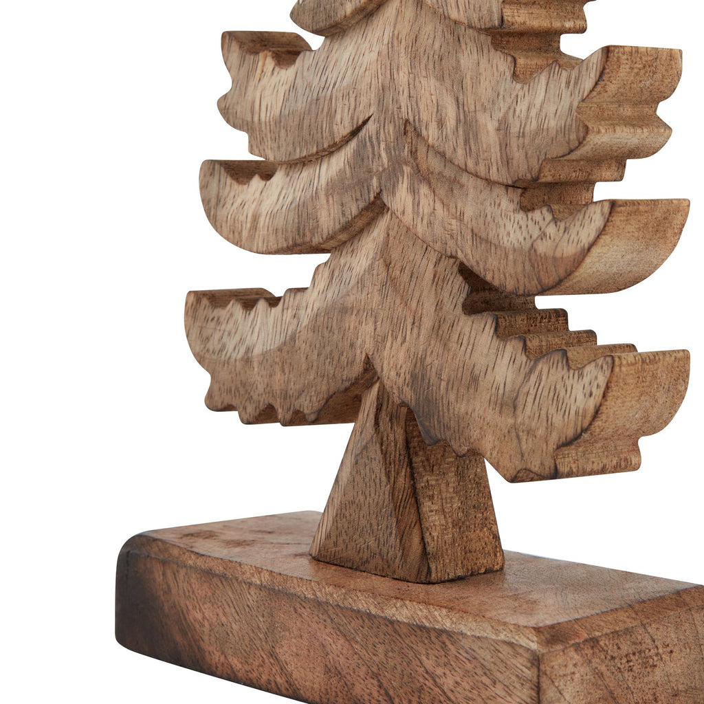 Natural Wooden Christmas Tree, detail close-up