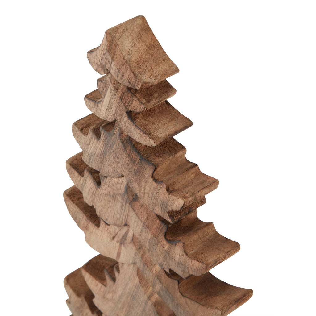 Natural Wooden Large Christmas Tree, alternative angle