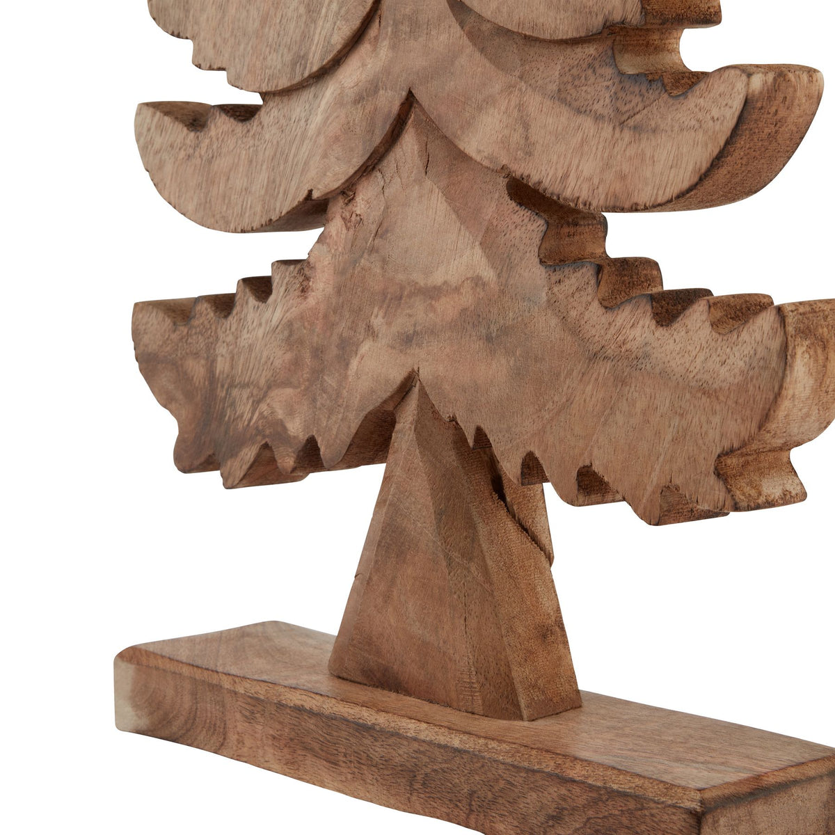 Natural Wooden Large Christmas Tree, detail close-up
