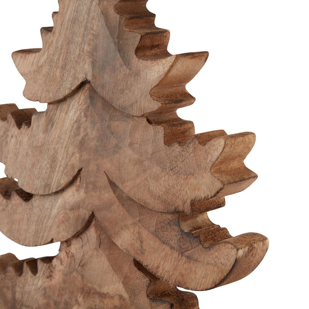 Natural Wooden Large Christmas Tree, side view