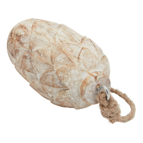 Antique White Wash Pine Cone Bauble, alternative angle