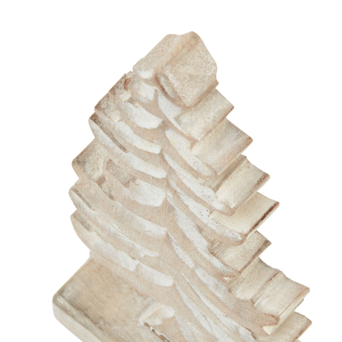 White Wash Collection Wooden Tiered Tree Decoration, alternative angle