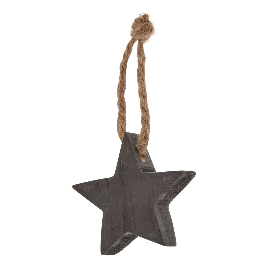 Pack Of 90 Wooden Star Hanging Decorations, side view
