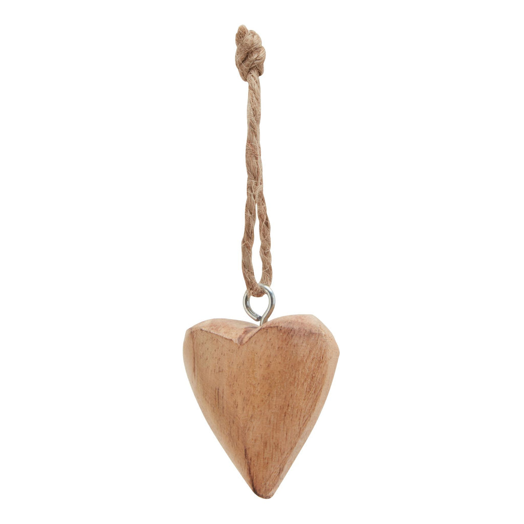Pack Of 90 Wooden Heart Hanging Decorations, detail close-up