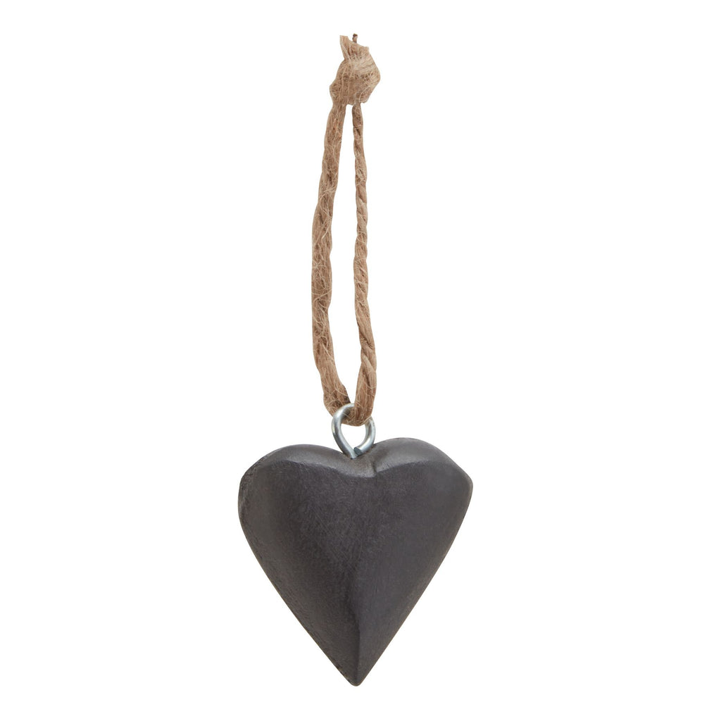 Pack Of 90 Wooden Heart Hanging Decorations, side view