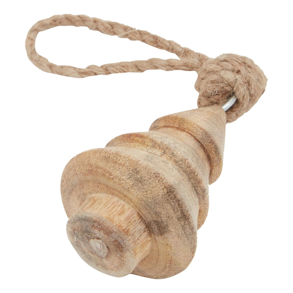 Natural Hand Turned Wooden Tree Bauble, alternative angle