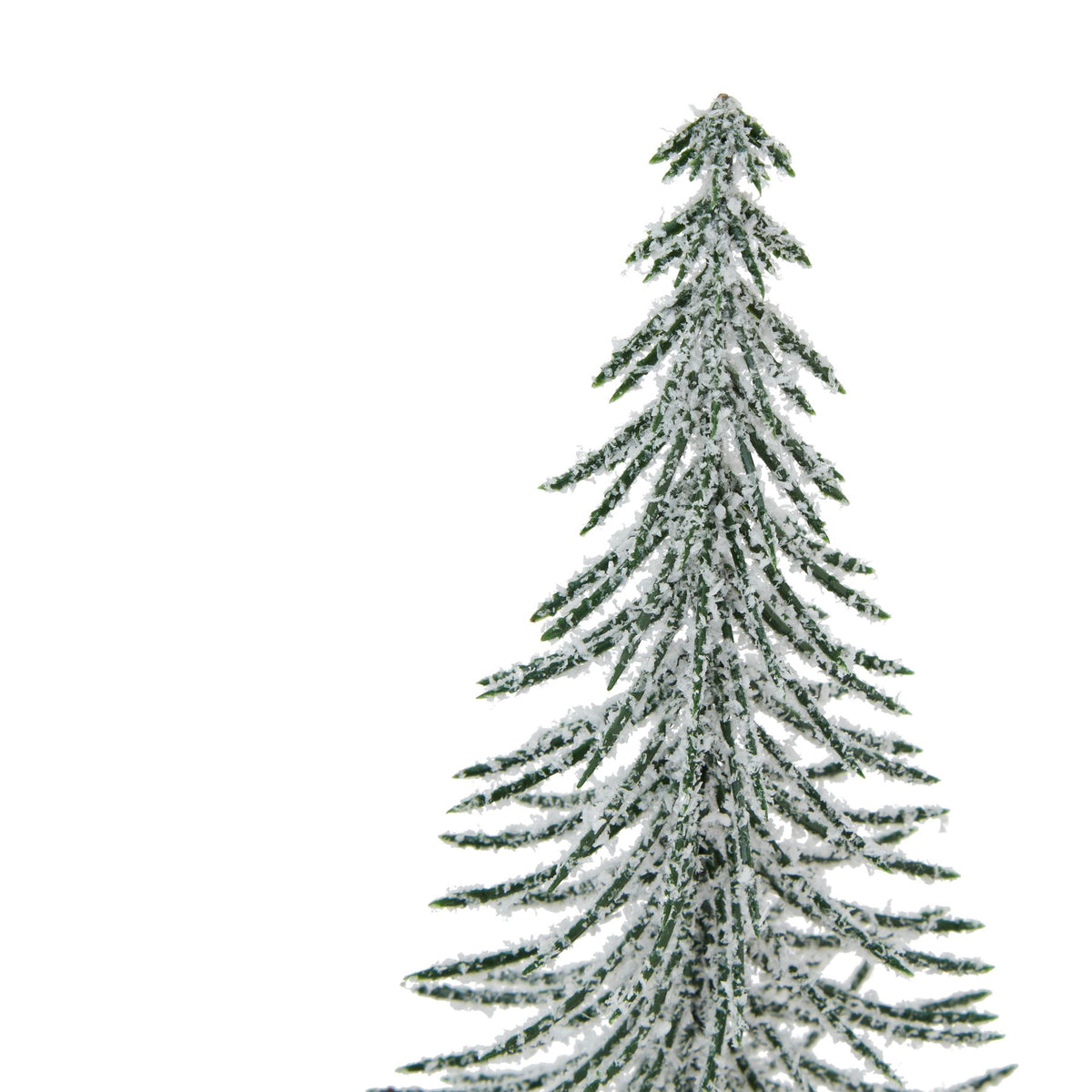 Artificial Large Snowy Spindle Tree in Wood Log, alternative angle