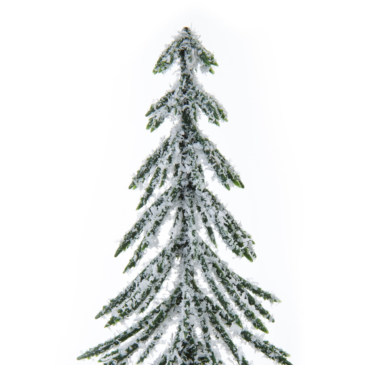 Artificial Medium Snowy Spindle Tree in Wood Log, alternative angle