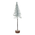 Artificial Medium Snowy Spindle Tree in Wood Log, main product view