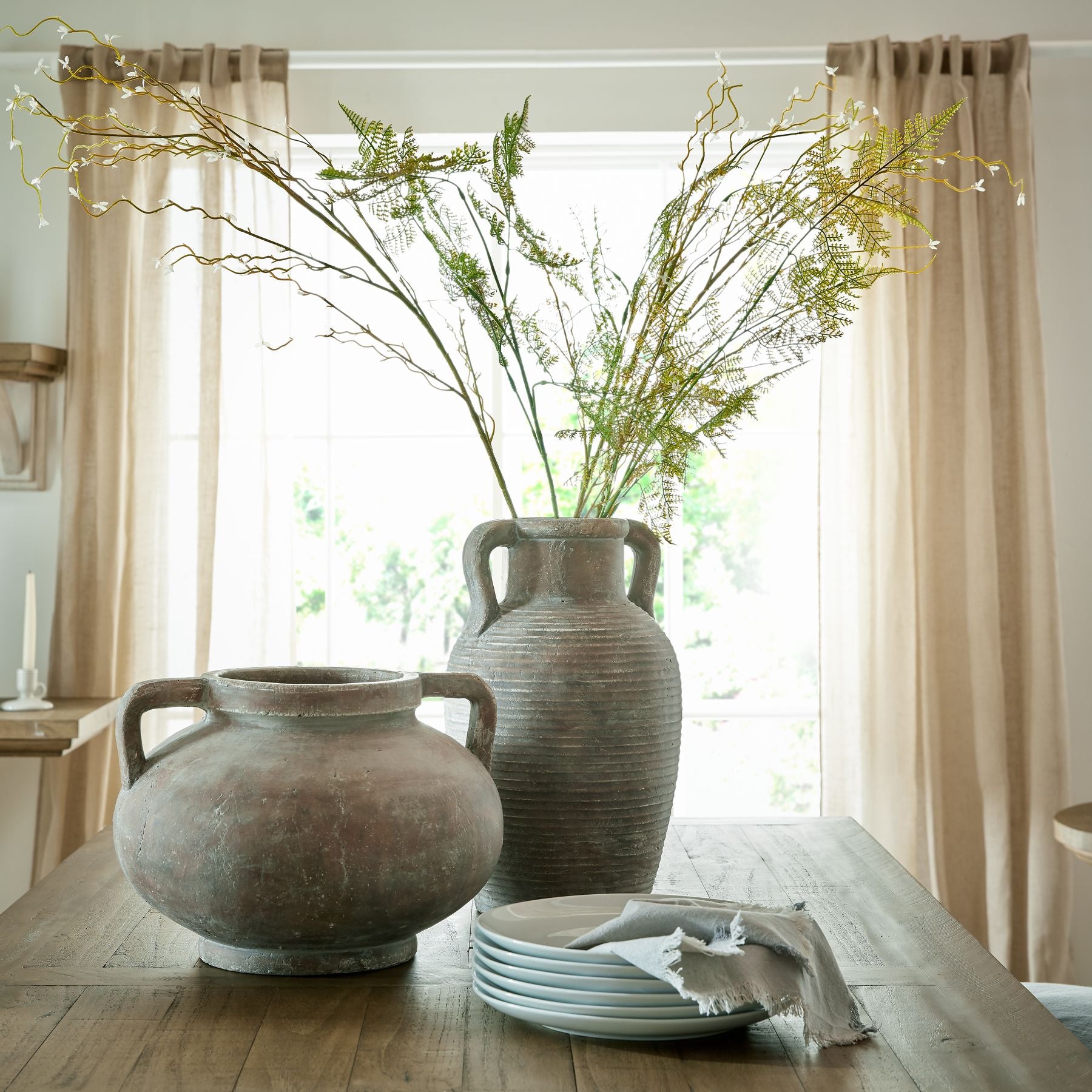 Siena Large Brown Amphora Pot — view 5 brown ceramic