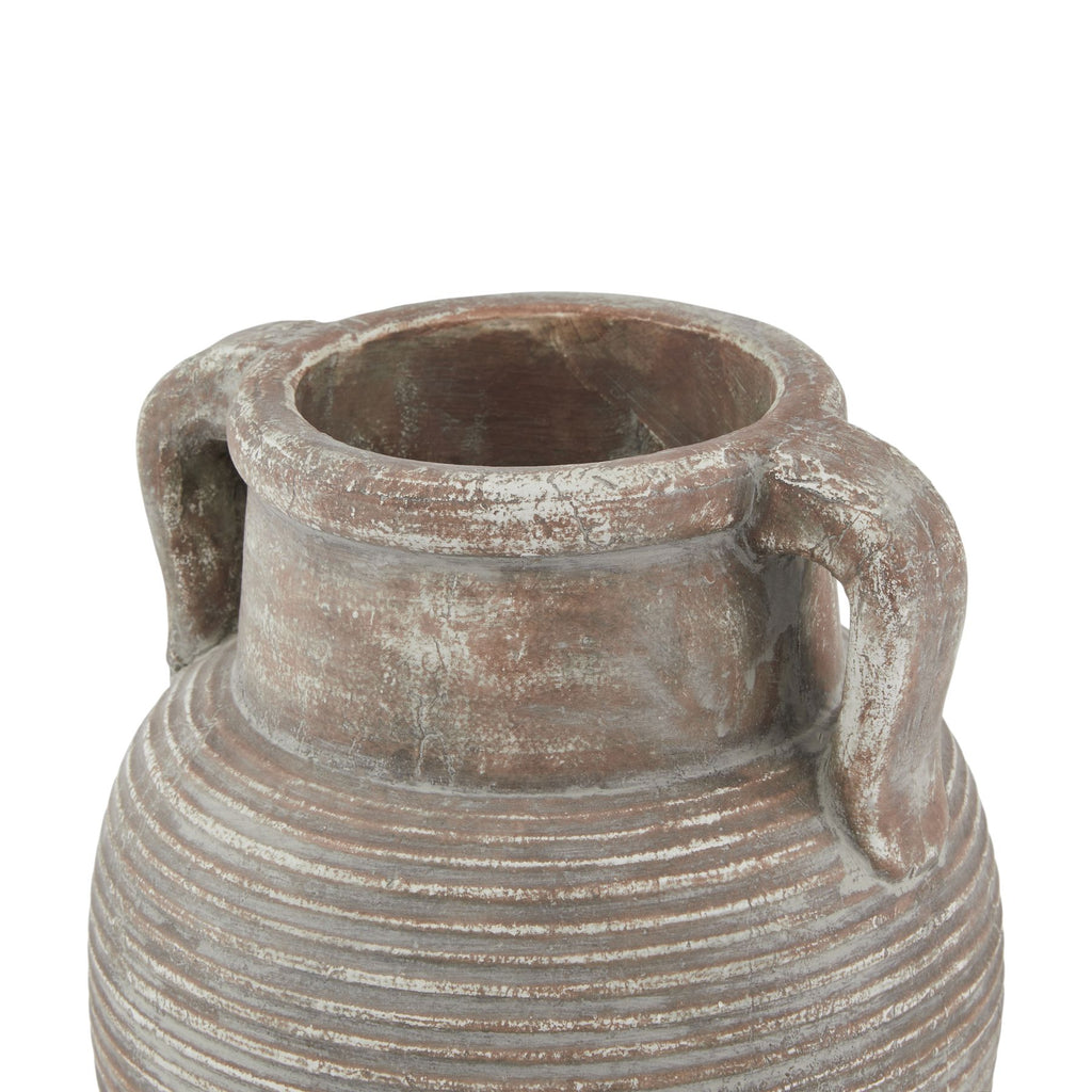 Siena Brown Amphora Pot — side view brown ceramic