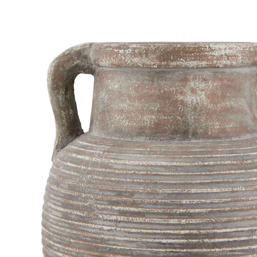 Siena Brown Amphora Pot — detail close-up brown ceramic